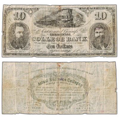 SOLD Eaton's Actual Business College Bank ND $10 Note NB #375-10 - St. John & Halifax