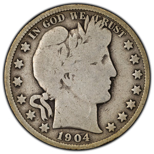 SOLD United States 1904 50 Cents Barber Half Dollar Silver Coin