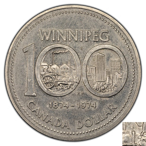 SOLD Canada 1974 Double Yoke #2 $1 Nickel Dollar Coin