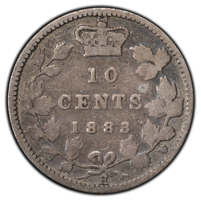 SOLD Canada 1883-H 10 Cents Dime Silver Coin