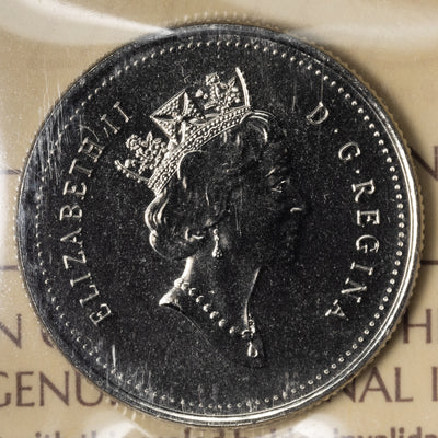 SOLD Canada 1999 September Mule 25 Cents Quarter Coin - ICCS MS-64