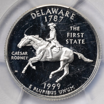 SOLD United States 1999-S 25 Cents Silver Coin Delaware - PCGS PR-69DCAM