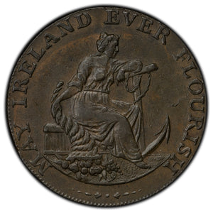 SOLD Ireland 1794 Dublin May Ireland Ever Flourish 1/2 Half Penny Token D&H #351