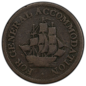 SOLD Canada Nova Scotia General Accommodation 1/2 Half Penny Token AM-1A4