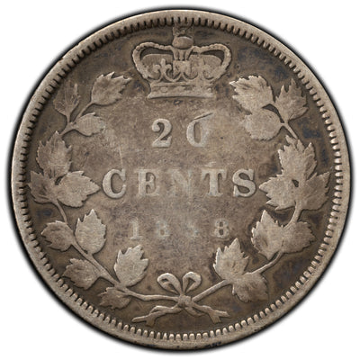 SOLD Canada 1858 20 Cents Silver Coin - One Year Type!