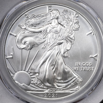 SOLD United States 2021-P 1oz .999 Fine Silver Eagle - PCGS MS-70 Emergency