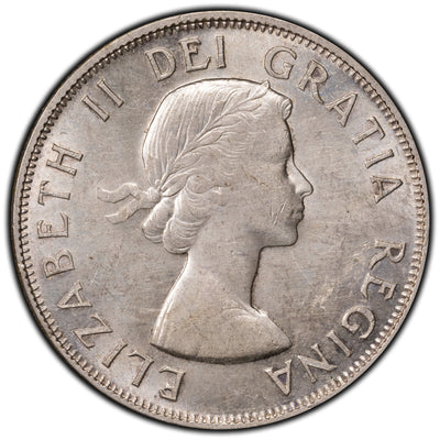 SOLD Canada 1958 Dot 50 Cents Half Dollar Silver Coin