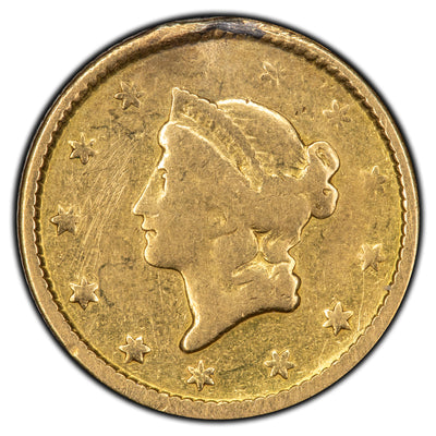 SOLD United States 1851 $1 Gold Coin - Ex Jewellery Damaged