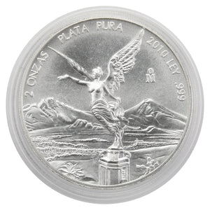 SOLD Mexico 2010 2oz Libertad .999 Silver Coin - In Capsule
