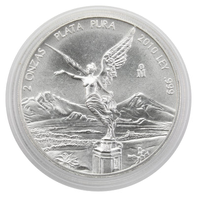 SOLD Mexico 2010 2oz Libertad .999 Silver Coin - In Capsule