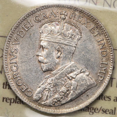 Newfoundland 1917c 25 Cents Silver Coin - ICCS AU-55