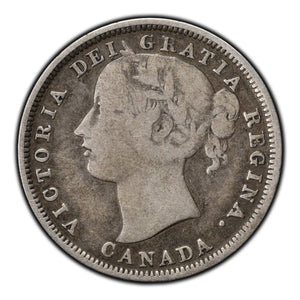 SOLD Canada 1858 Re-Eng '5' 20 Cents Silver Coin - One Year Type!