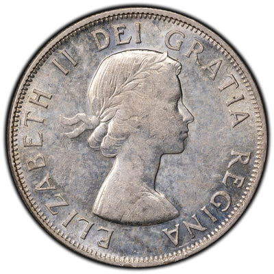 SOLD Canada 1958 Dot 50 Cents Half Dollar Silver Coin