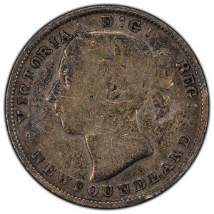 Newfoundland 1882-H 20 Cents Silver Coin - VG