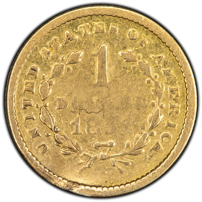 SOLD United States 1851 $1 Gold Coin - Ex Jewellery Damaged