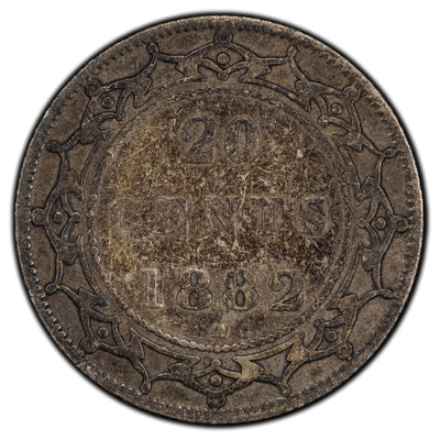 Newfoundland 1882-H 20 Cents Silver Coin - VG