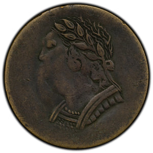 SOLD Lower Canada 1820 Bust & Harp Token LC-60E2