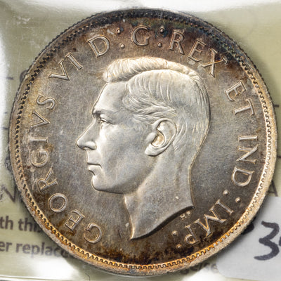 SOLD Canada 1937 50 Cents Half Dollar Silver Coin - ICCS Specimen SP-65 Matte