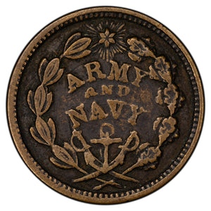 SOLD United States Ca. 1860's Civil War Token Army & Navy The Federal Union