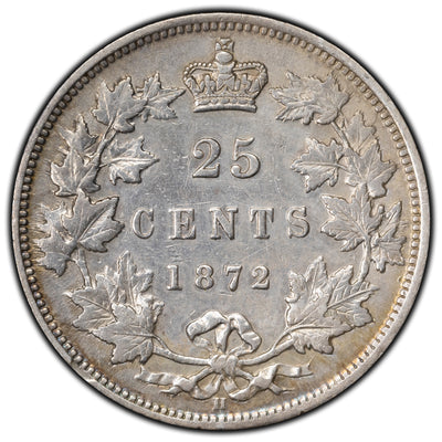 SOLD Canada 1872-H 25 Cents Quarter Silver Coin