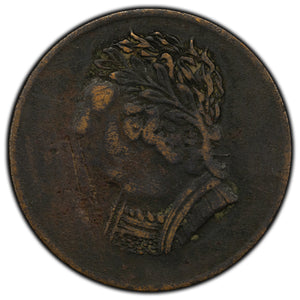 SOLD Lower Canada 1820 Bust & Harp Token LC-60E3