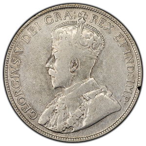SOLD Canada 1920 50 Cents Half Dollar Silver Coin - Cleaned