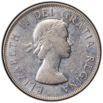 SOLD Canada 1958 Dot 50 Cents Half Dollar Silver Coin