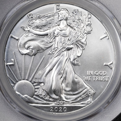 SOLD United States 2020-P 1oz .999 Fine Silver Eagle Coin - PCGS MS-70 Emergency