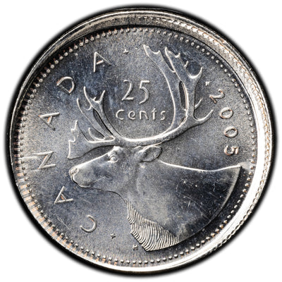 Canada 2005 25 Cents Quarter Coin - Broadstruck Error Off Center