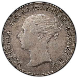 SOLD Great Britain 1845 3 Pence Silver Coin - Neat Die Cracks!