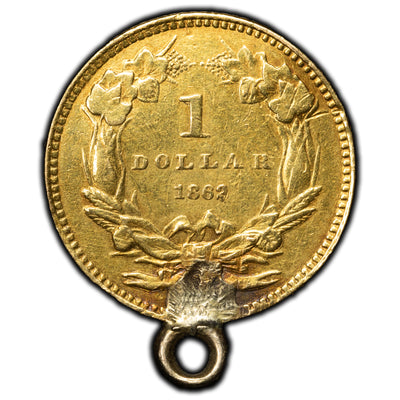 SOLD United States 1862 $1 One Dollar Gold Coin - Jewellery Piece
