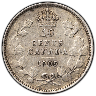 SOLD Canada 1905 10 Cents Silver Coin