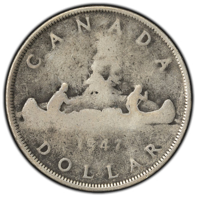 SOLD Canada 1947 Blunt 7 $1 Silver Dollar Coin - Pocket Piece