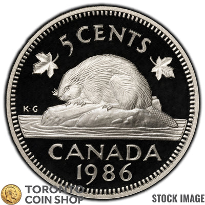 Canada 1986 5 Cents Coin - Proof Strike