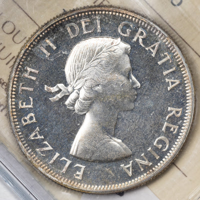 SOLD Canada 1956 50 Cents Half Dollar Silver Coin - ICCS PL-65 Cameo