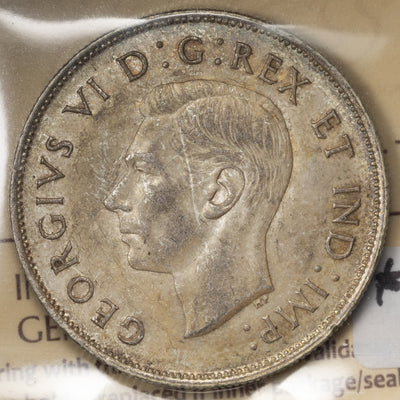 SOLD Canada 1938 50 Cents Half Dollar Silver Coin - ICCS MS-62