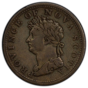 SOLD Canada Nova Scotia 1823 1/2 Half Penny Token NS-1A3