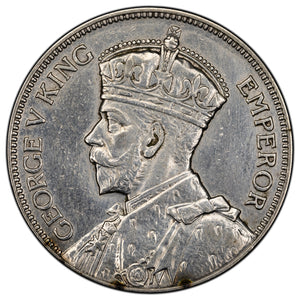 SOLD Fiji 1935 One Florin Silver Coin KM #5 - Cleaned