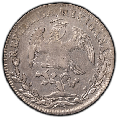 Mexico 1833 Mo MJ 8 Reales Silver Coin - Tougher Issue