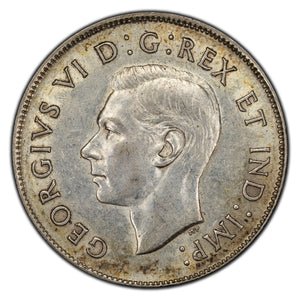 SOLD Canada 1942 50 Cents Half Dollar Silver Coin - EF