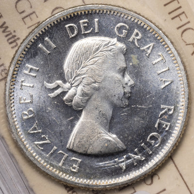 SOLD Canada 1964 25 Cents Quarter Silver Coin - ICCS MS-63 HC