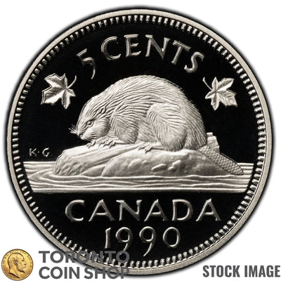 Canada 1990 5 Cents Coin - Proof Strike