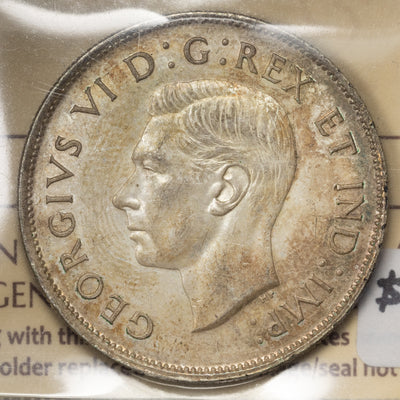 SOLD Canada 1940 50 Cents Half Dollar Silver Coin - ICCS MS-63