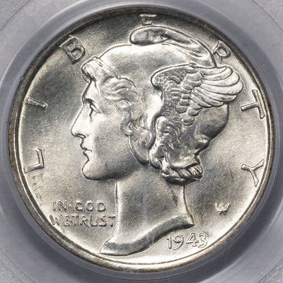 SOLD United States 1943 10 Cents Mercury Dime Silver Coin - PCGS MS-67