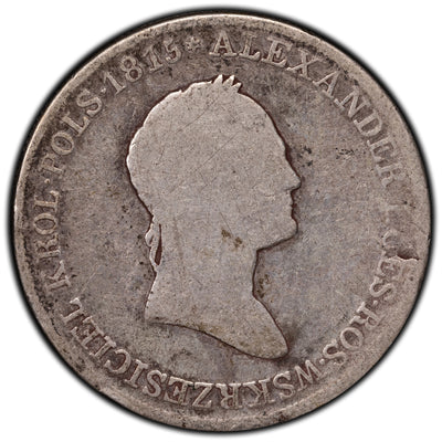 Poland 1829 5 Złotych Silver Coin - Issued Under Russia