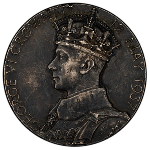 SOLD Great Britain 1937 Coronation Silver Medal 32mm Eimer #2046b