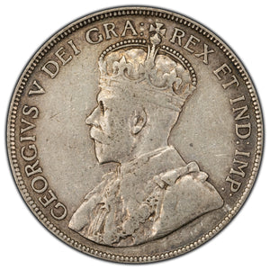 SOLD Canada 1919 50 Cents Half Dollar Silver Coin - King George V - Fine