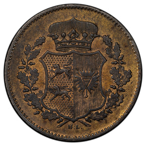 SOLD Germany 1850 Schleswig Holstein 1 Sechsling Coin KM #162