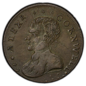SOLD Ireland 1795 Dublin Alexander Cornwell 1/2 Half Penny Token D&H #307