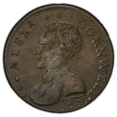 SOLD Ireland 1795 Dublin Alexander Cornwell 1/2 Half Penny Token D&H #307